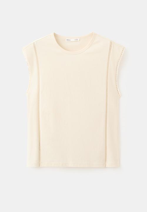 MANGO - T-shirt marea - natural white
