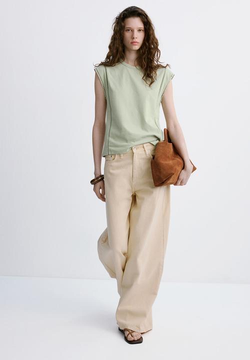 MANGO - T-shirt marea - light/pastel green