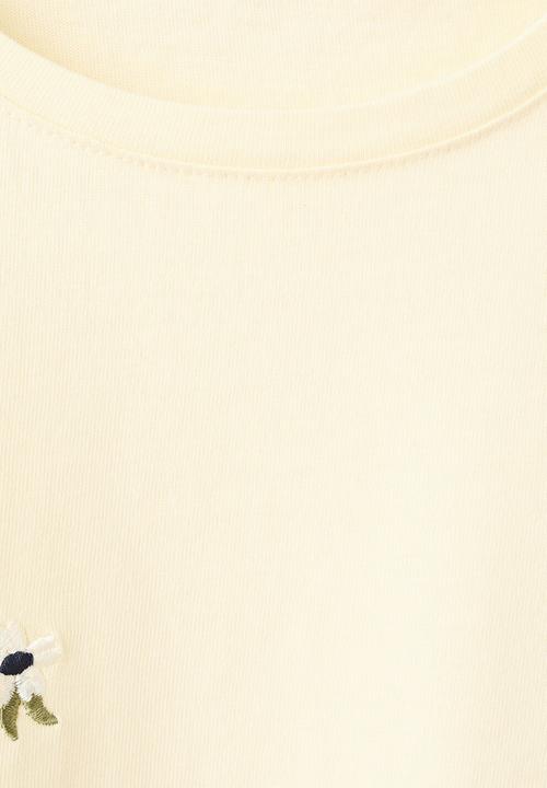 MANGO - T-shirt flowi - light/pastel yellow