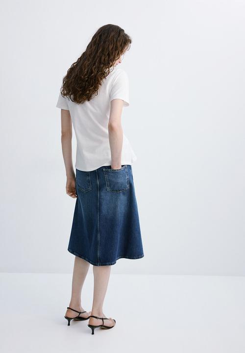 MANGO - T-shirt kiwix - white