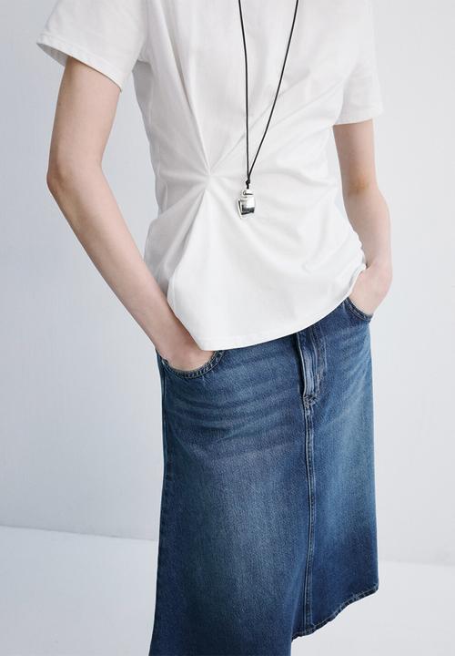 MANGO - T-shirt kiwix - white
