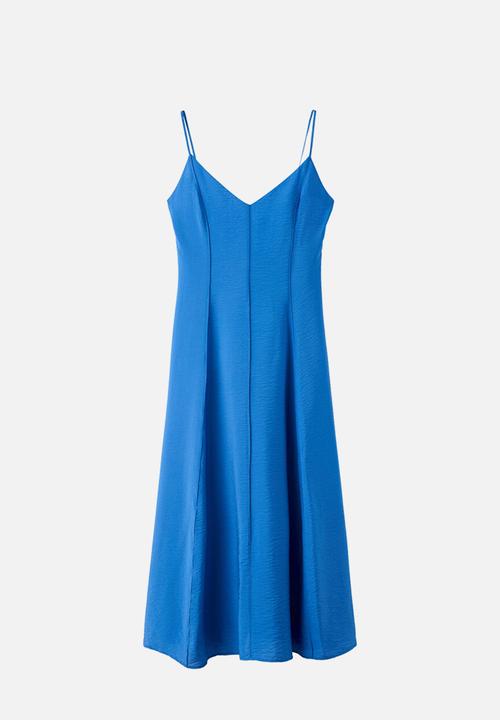 MANGO - Dress spring - medium blue