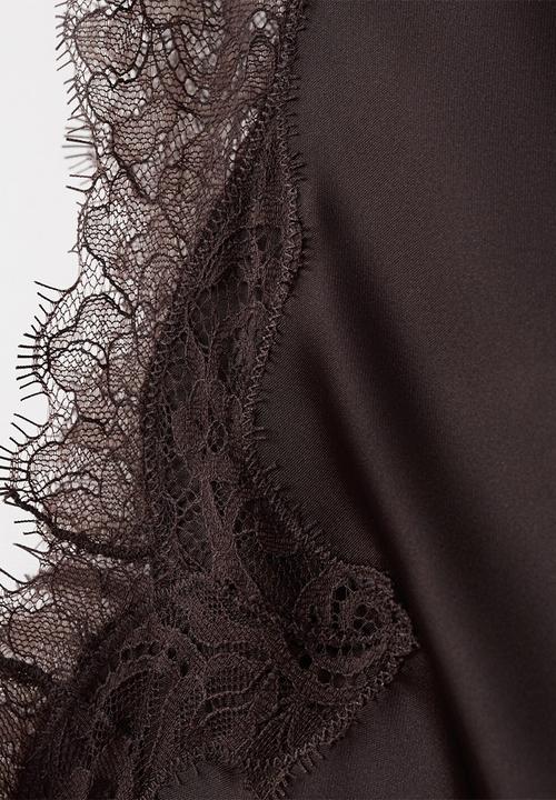 MANGO - Dress aurum - dark brown