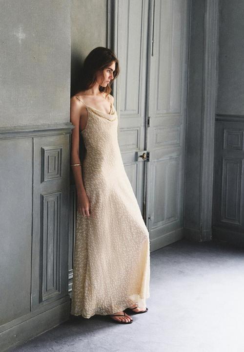 MANGO - Dress livy - light beige