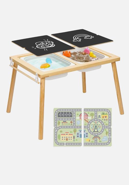Greenbean Learning - Multi-Activty Kids Table with Sensory Bins, Tabletop & Roll Holder