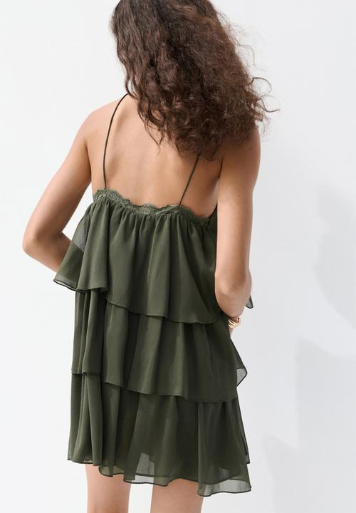 MANGO - Dress crown - green