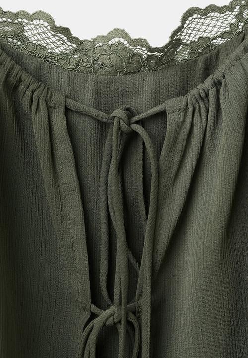 MANGO - Dress crown - green
