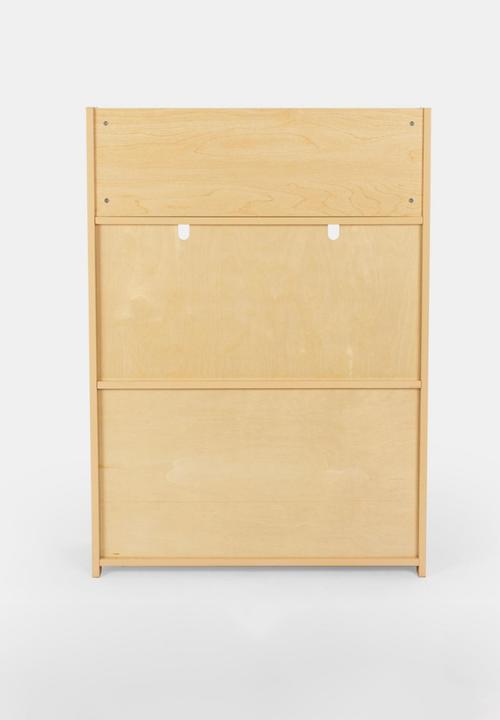 Greenbean Learning - 3-Tier Kids Harley Bookshelf with Forward-Facing Display - Neutral