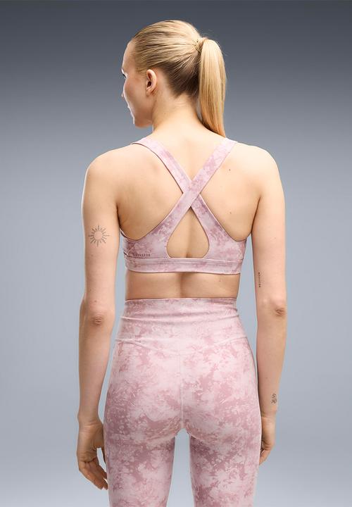 PUMA - Cloudspun Bra Aop - Mid - Misty Pink