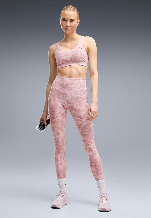 PUMA - Cloudspun Bra Aop - Mid - Misty Pink