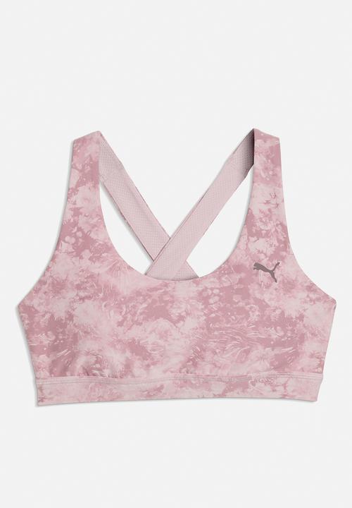 PUMA - Cloudspun Bra Aop - Mid - Misty Pink
