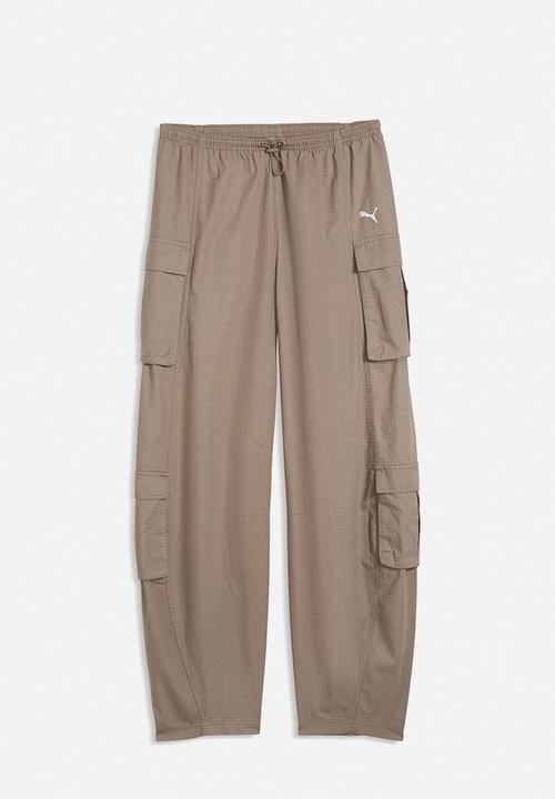 PUMA - Ess Relaxed Barrel Ripstop Cargo Slouchy Pants - Mouse Gray
