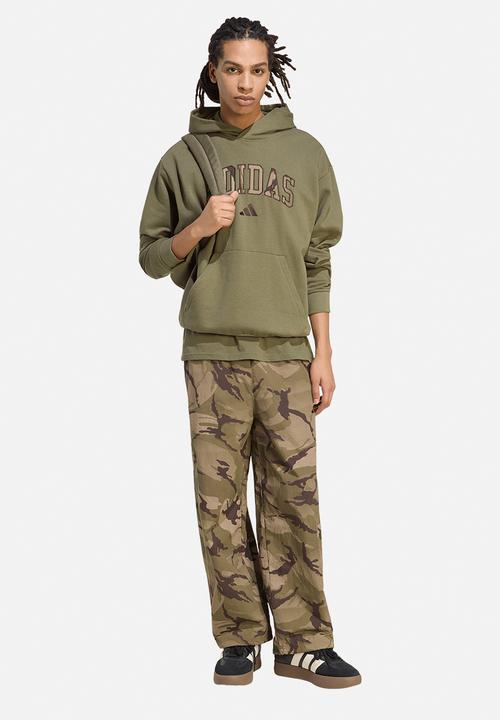 adidas Performance - Camo Woven Parachute Pants.- Aurora coffee/olive strata/khaki six