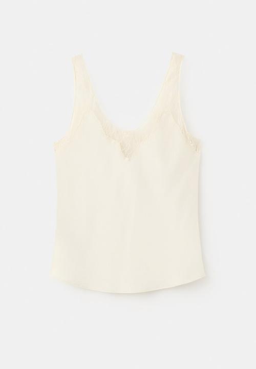 MANGO - Top reia - light beige