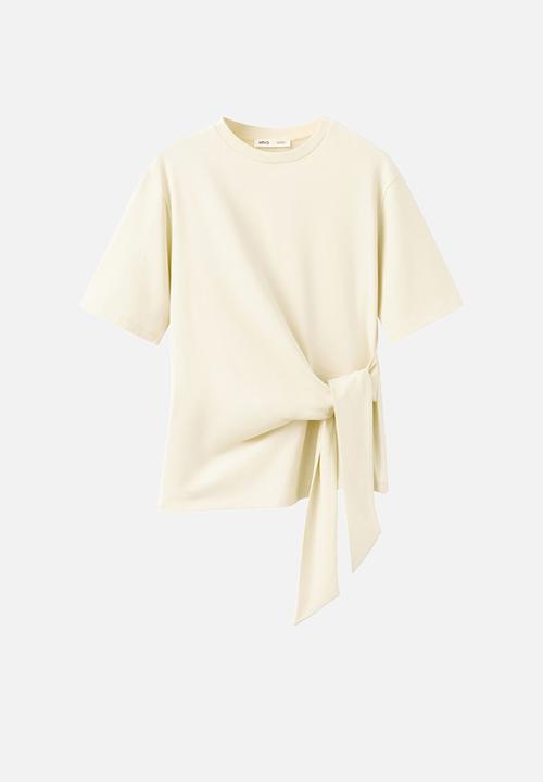 MANGO - T-shirt lazo - light/pastel yellow