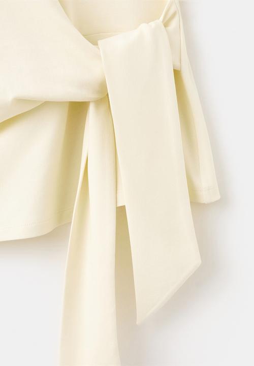 MANGO - T-shirt lazo - light/pastel yellow