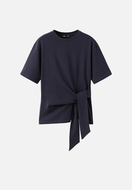 MANGO - T-shirt lazo - navy