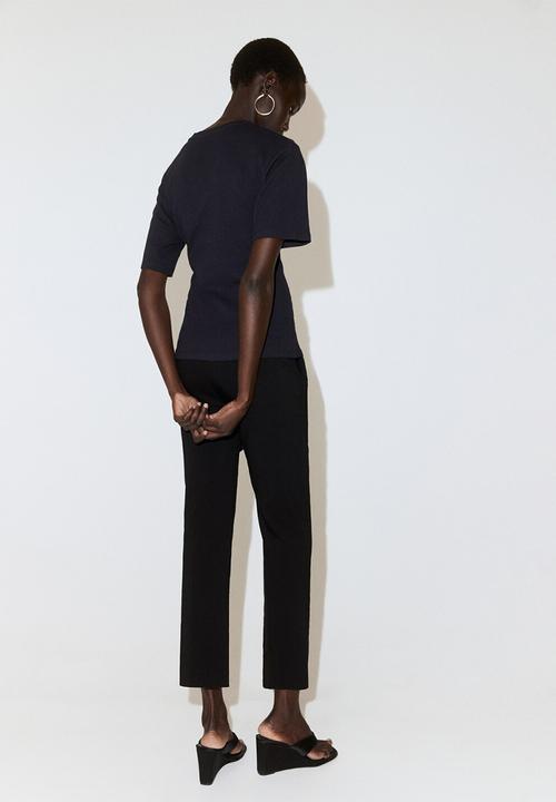 MANGO - T-shirt lazo - navy