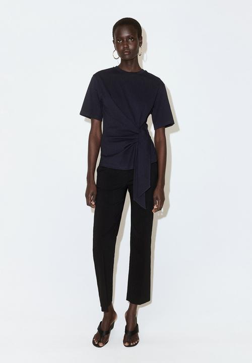 MANGO - T-shirt lazo - navy