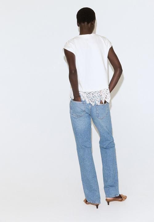 MANGO - T-shirt blonde - white