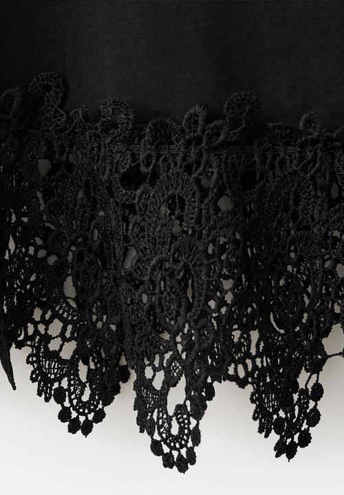 MANGO - T-shirt blonde - black