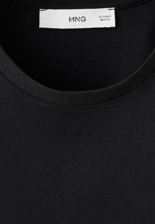 MANGO - T-shirt blonde - black