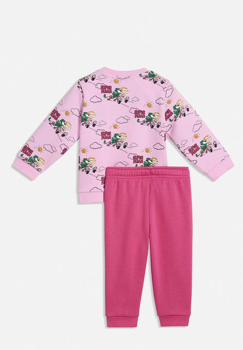 PUMA - Minicats Super Puma Aop Crew Set Inf - Mauve Glow