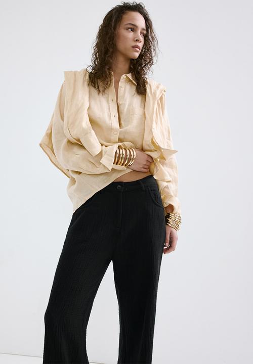 MANGO - Trousers pals - black