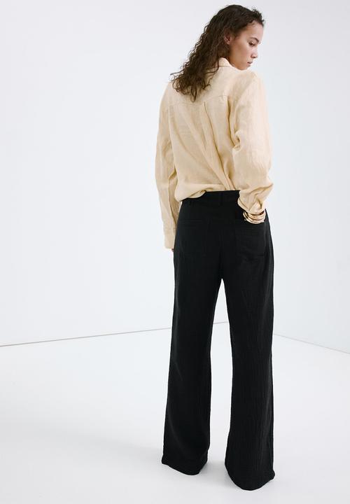 MANGO - Trousers pals - black