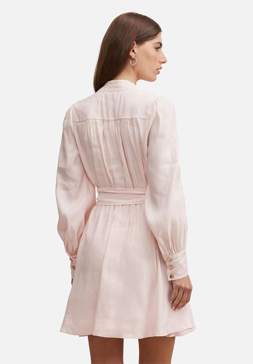 Forever New - Elari high neck button mini dress - rosewater