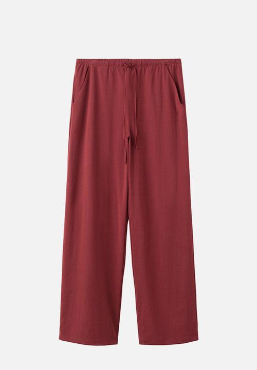 MANGO - Trousers riga - red