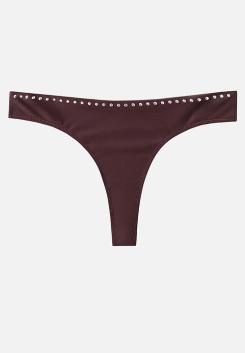 MANGO - Bikini pantie babel- brown