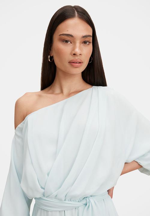 Forever New - Samantha tipped draped midi dress in cooling oasis