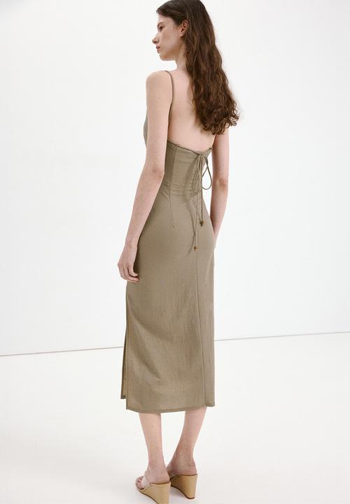 MANGO - Dress stone - light/pastel brown
