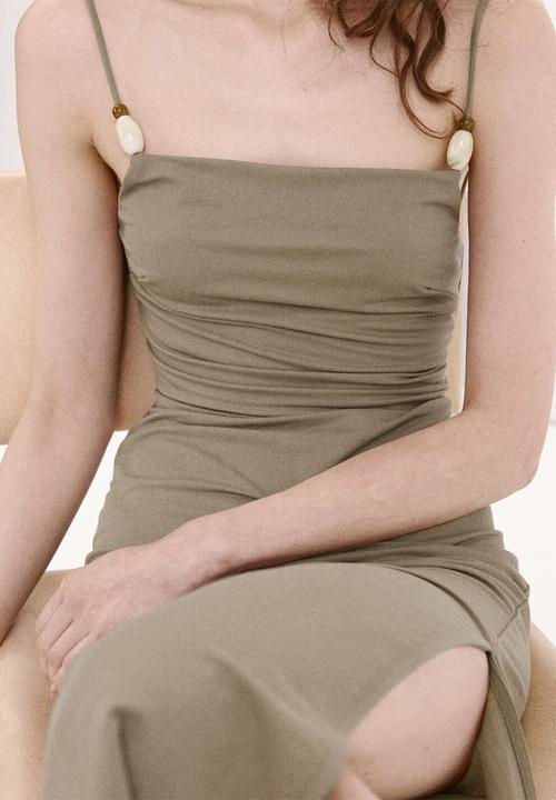 MANGO - Dress stone - light/pastel brown