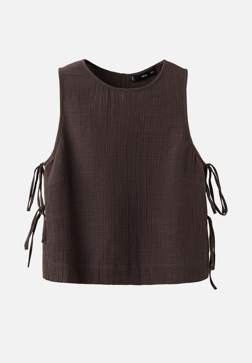 MANGO - Top calella - dark brown