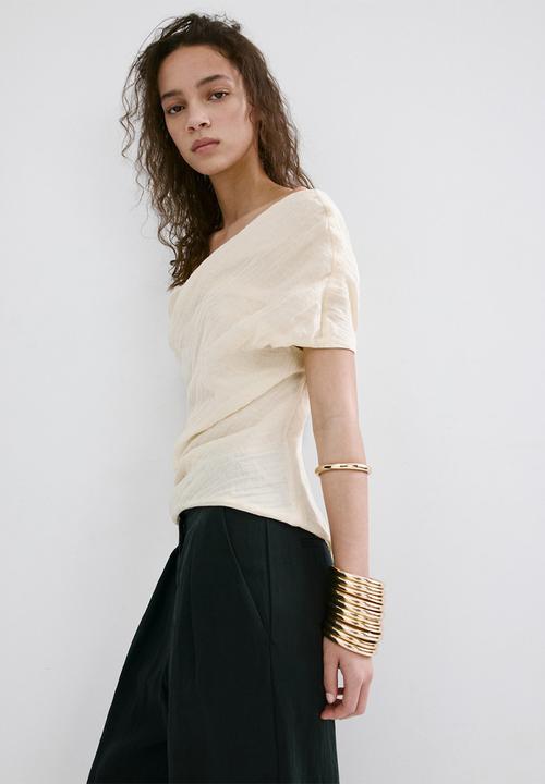 MANGO - Trousers marga - black