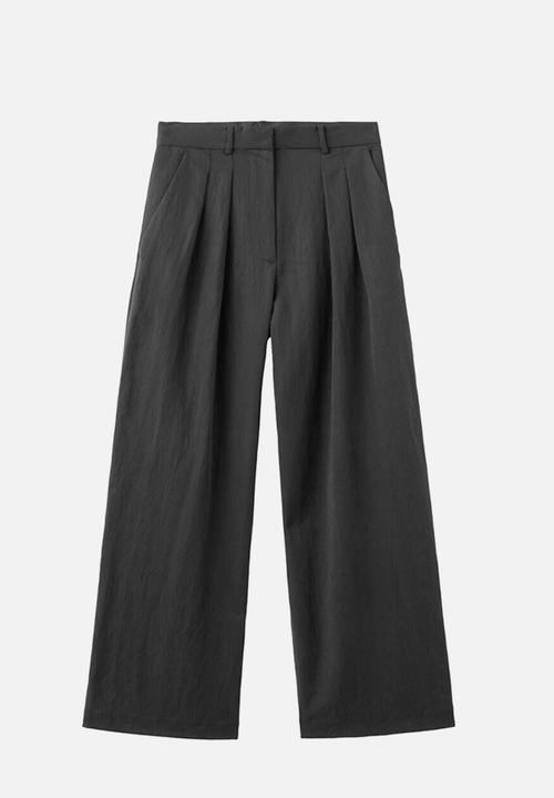 MANGO - Trousers marga - black