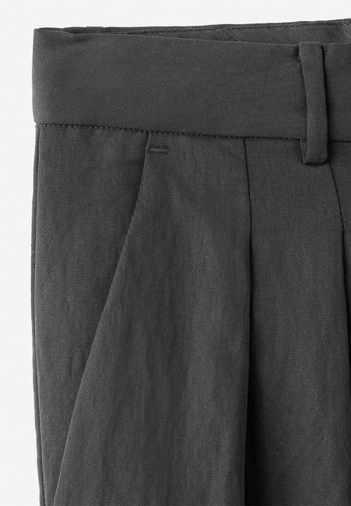 MANGO - Trousers marga - black