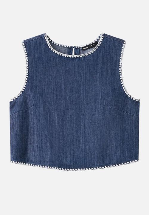 MANGO - Top may - open blue