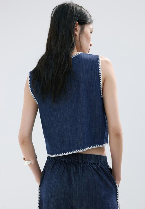 MANGO - Top may - open blue