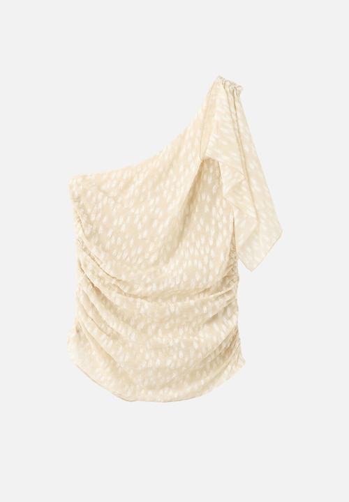 MANGO - Top corinne - light beige