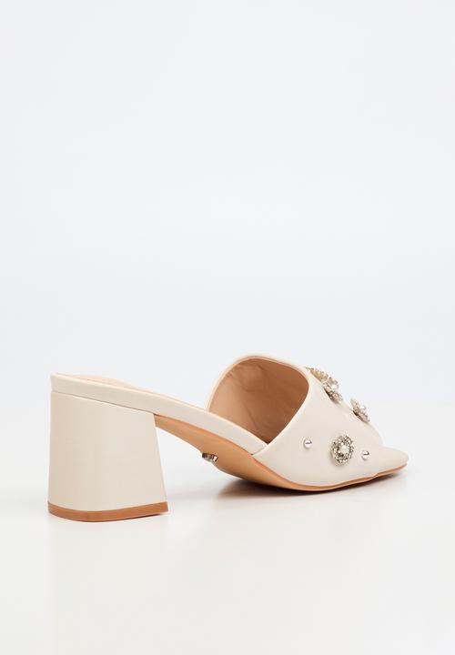 Miss Black - Bardot 9 open toe mule - champagne