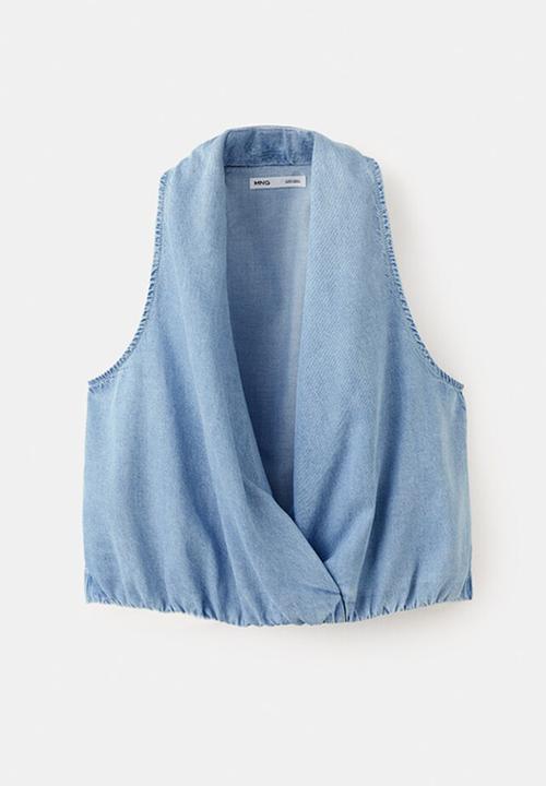 MANGO - Top ibiza - open blue