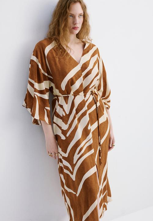 MANGO - Dress karla - brown