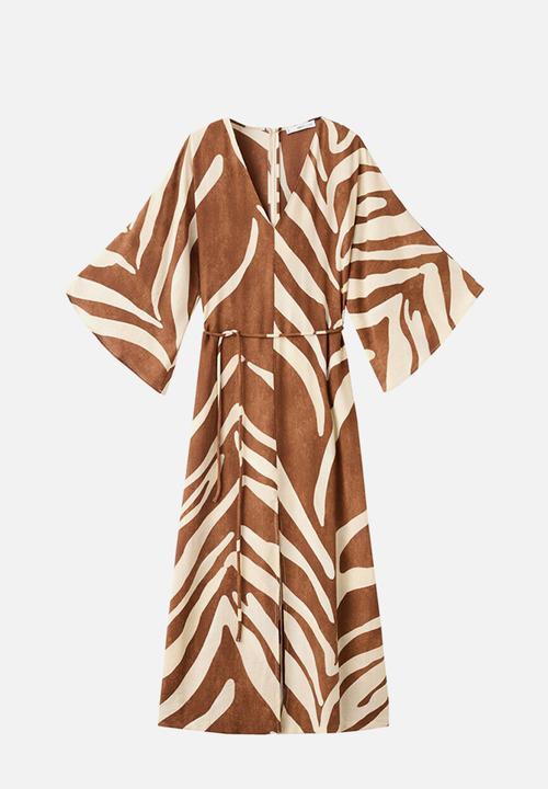 MANGO - Dress karla - brown