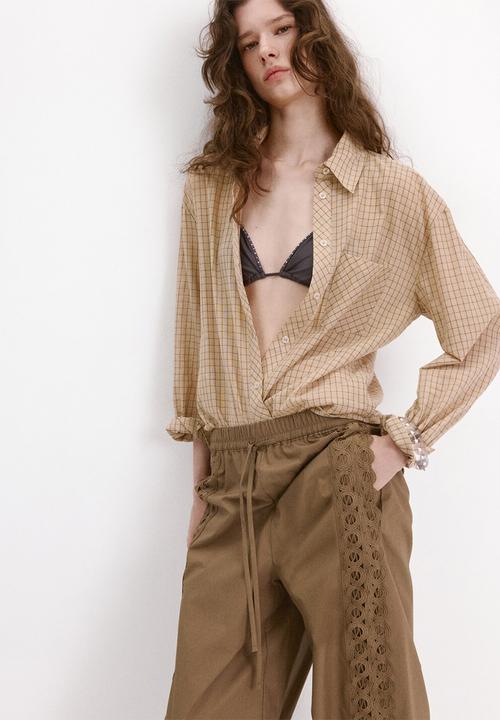 MANGO - Trousers paola - beige/khaki