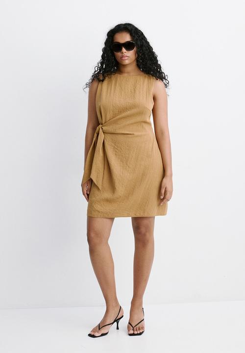 MANGO - Dress liz - medium brown
