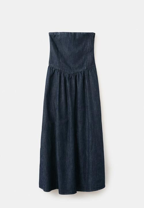 MANGO - Dress april - open blue