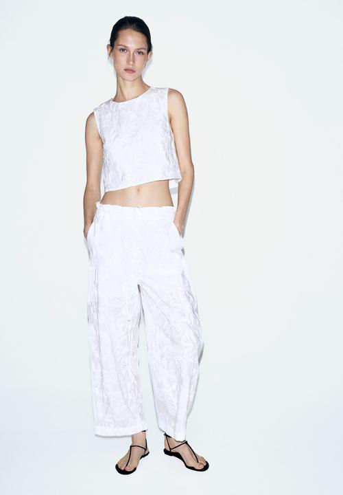 MANGO - Top lisboa - white